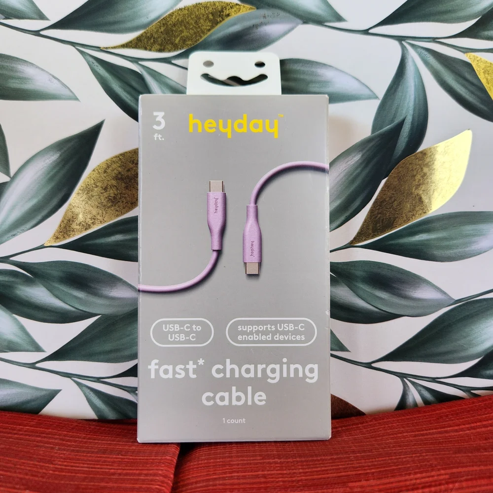 NWT Heyday Purple USB-C to USB-C Fast Charging Cable